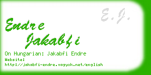 endre jakabfi business card